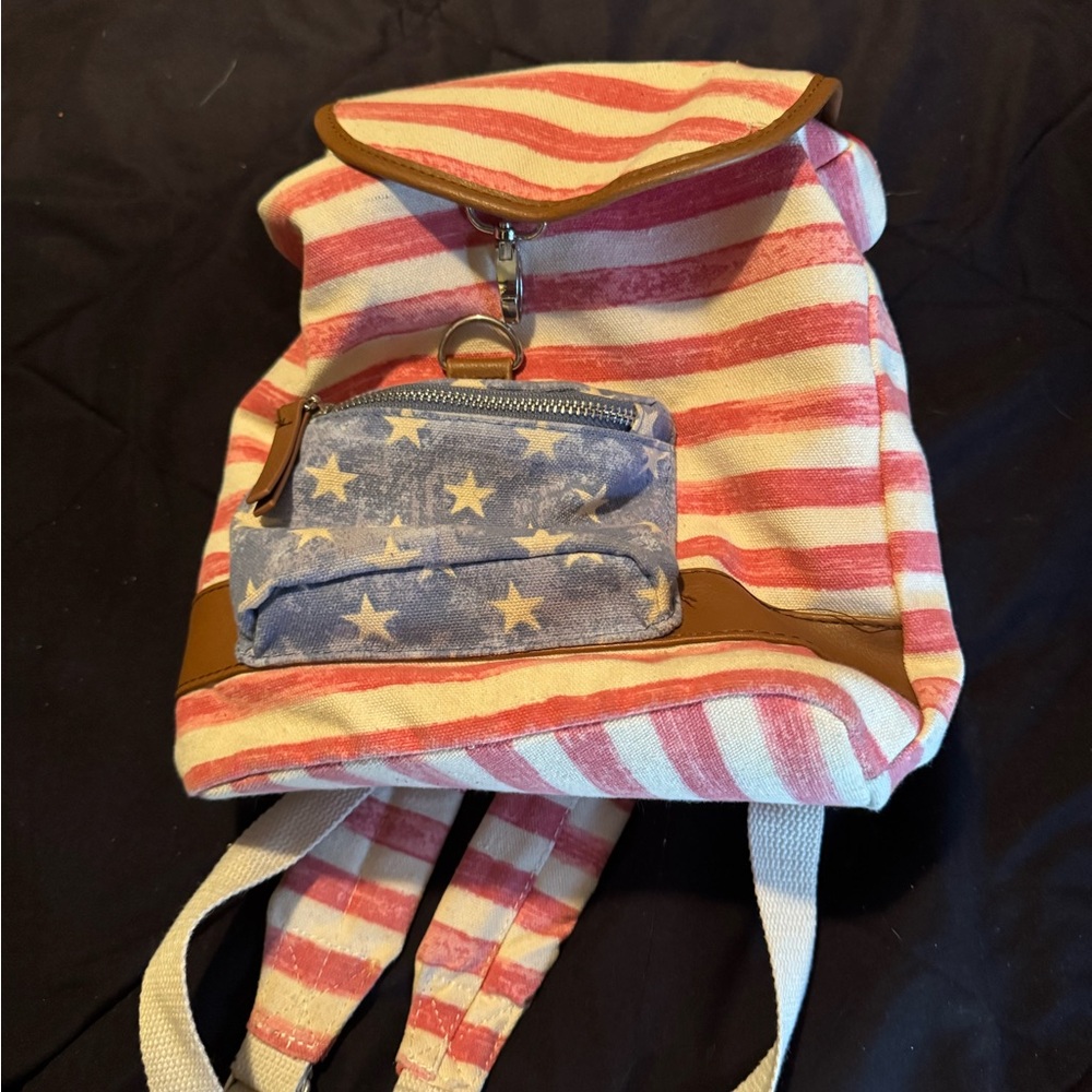 American flag purse backpack